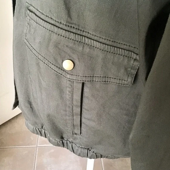 NEW Car Coat Jacket XL Fatigue Green Stretch Elastic Sleeves Supplies Union Bay - Picture 13 of 16